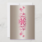 アイドルデザインによる深紅の華やかな招待状 招待状 (裏面)