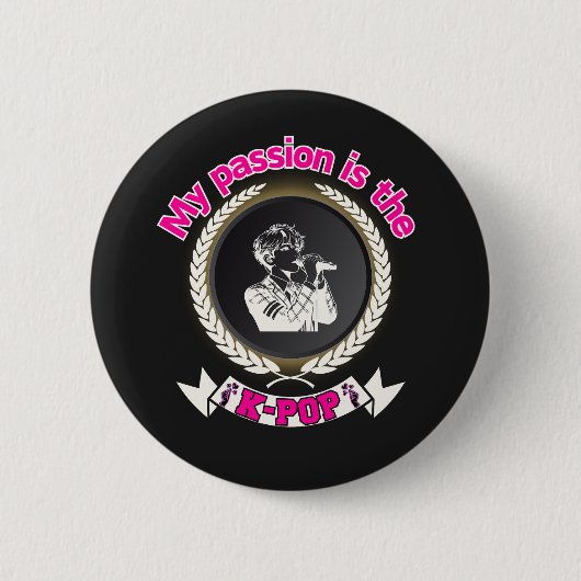 アイドル歌KPopパッションミュージック文化ファンダムENE 缶バッジ (正面)