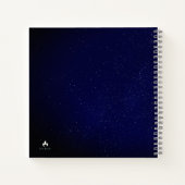 アイドローワイライク宇宙銀河系ホワイトタイポグラフィ ノートブック (裏面)