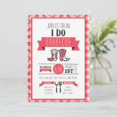 アイドBBQカップルズウェディングシャワー招待状 招待状 (スタンド正面)