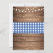 アイドBBQ婚約パーティカップルブルージャー招待状 招待状 (裏面)