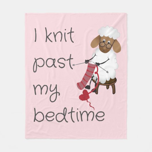 アイニット過去マイベッドタイムシープ編み物 フリースブランケット (正面)