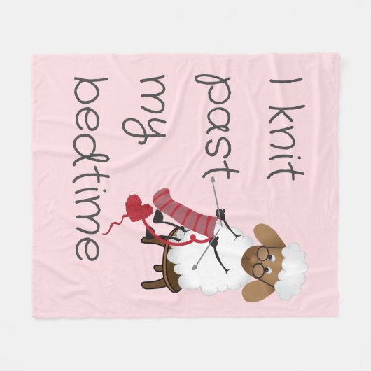 アイニット過去マイベッドタイムシープ編み物 フリースブランケット (正面(横))