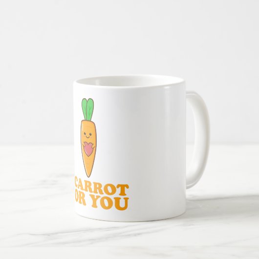 アイニンジントゥユーカワイかわいいニンジンパン コーヒーマグカップ (正面右)