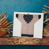 アイヌのコート19世紀 フォトプラーク (側面)