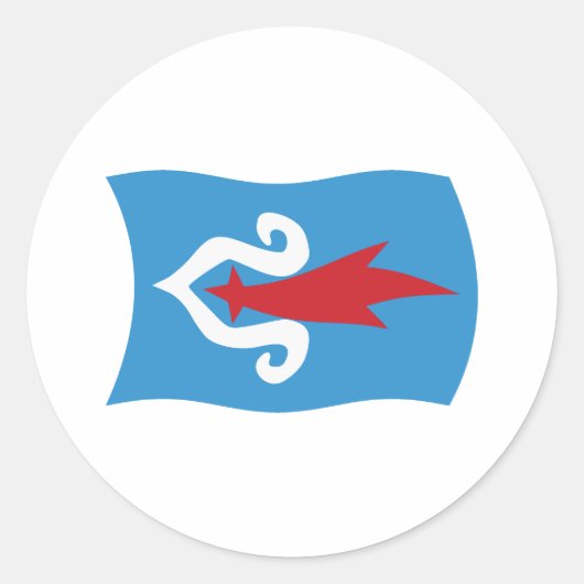 アイヌ民族国旗のシール ラウンドシール (正面)