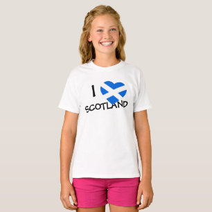 アイハートフラッグスコットランドガールズ Tシャツ
