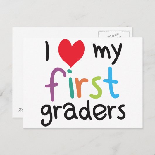 アイハートマイ1年生先生ラブ ポストカード (正面/裏面)