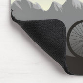 アイバイクシルエットマウンテンバイクムーン マウスパッド (コーナー)