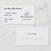 アイバイクミネアポリス 予約カード (正面/裏面)