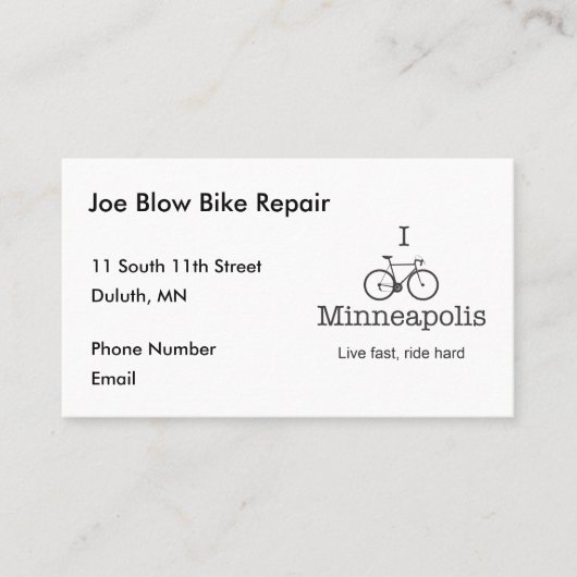 アイバイクミネアポリス 予約カード (正面)