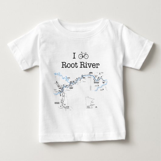 アイバイクルート川 ベビーTシャツ (正面)