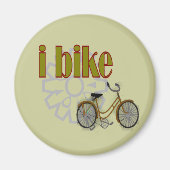 「アイバイク」金ゴールドバイク及びスプロケットデザイン マグネット (正面)