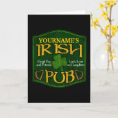 アイパーソナライズされたルランドパブ徴候 カード (黄色い花)