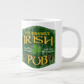 アイパーソナライズされたルランドパブ徴候 ジャンボコーヒーマグカップ (右)