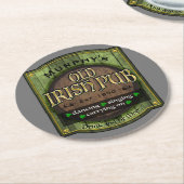 アイパーソナライズされたルランドパブ記号 ラウンドペーパーコースター (アングル)