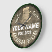 アイパーソナライズされたルランド・パブ標識大時計 ラージ壁時計 (傾斜)