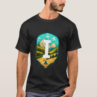 アイビッグレターマウンテンキャンプ長袖Tシャツ Tシャツ