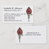 アイビーお洒落で風化した赤い鳥小屋 名刺 (正面/裏面)