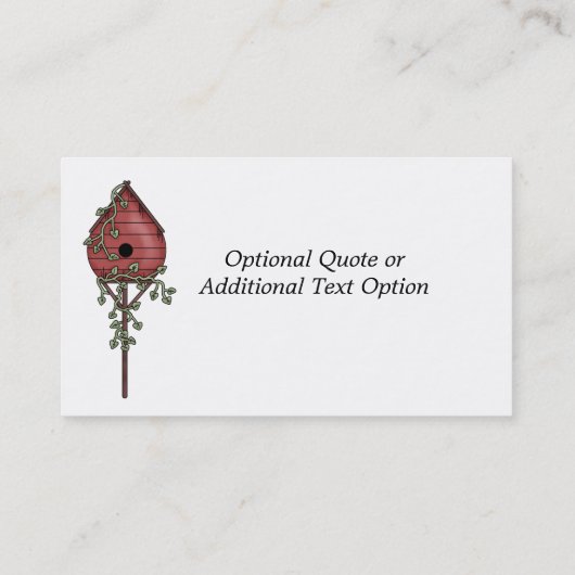 アイビーお洒落で風化した赤い鳥小屋 名刺 (裏面)