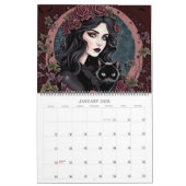 アイビーとこうもりアートカレンダーによる虹 カレンダー (1月 2026)