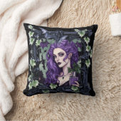 アイビーとこうもりファンタジーゴシック美術 クッション (ブランケット)