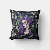 アイビーとこうもりファンタジーゴシック美術 クッション (正面)