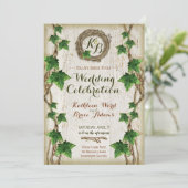 アイビーとウィローの結婚式招待状-リース1 招待状 (スタンド正面)