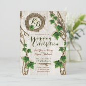 アイビーとウィローの結婚式招待状-リース2 招待状 (スタンド正面)