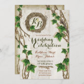 アイビーとウィローの結婚式招待状-リース2 招待状 (正面/裏面)
