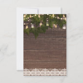 アイビーとストリングライトのメイソンジャー　ナチュラルなテーブルナンバープレート 招待状 (裏面)