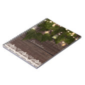 アイビーとストリングライト メイソンジャー ラスティック エレガント ノートブック (左側)