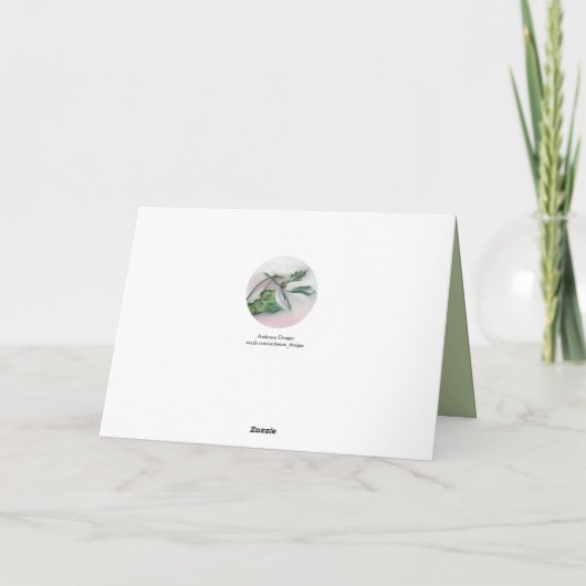 アイビーとホリーのパーソナライズされたクリスマス シーズンカード (裏面)