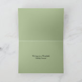 アイビーとホリーのパーソナライズされたクリスマス シーズンカード (内部)