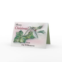 アイビーとホリーのパーソナライズされたクリスマス