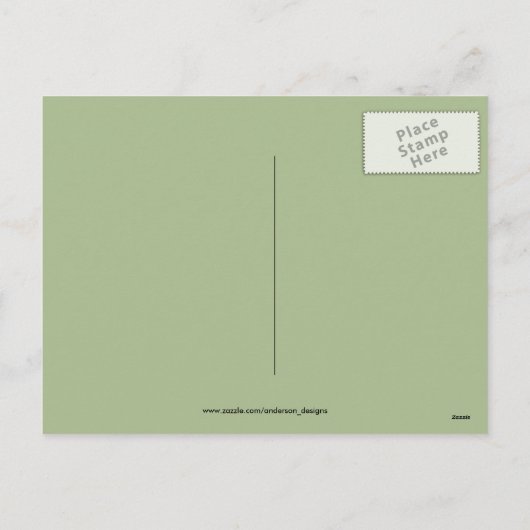 アイビーとホリーのパーソナライズされたクリスマス シーズンポストカード (裏面)