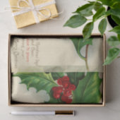 アイビーとリッチレッドベリーのクリスマスグリーティング 薄葉紙 (ギフト)