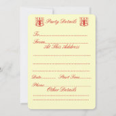 アイビーとロビン葉の野生動物のクリスマスの写真 招待状 (裏面)