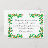 アイビーとローズの受付カード - 個別のお知らせ エンクロージャーカード (正面/裏面)