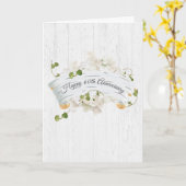 アイビーと樺の木スクロール60周年 カード (黄色い花)