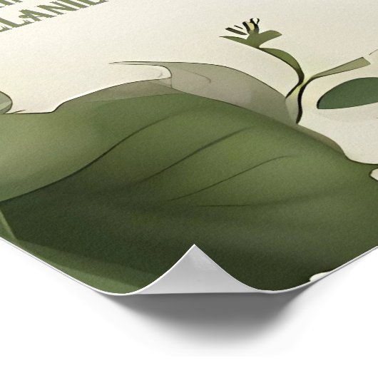 アイビーのテーエレガントブル結婚プランと招待状 ポスター (角)