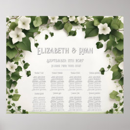 アイビーのテーエレガントブル結婚プランと招待状 ポスター