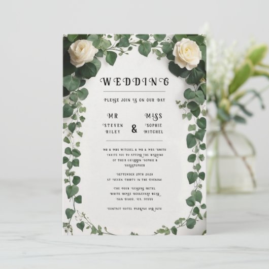 アイビーのテーエレガントブル結婚プランと招待状 招待状 (スタンド正面)