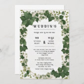 アイビーのテーエレガントブル結婚プランと招待状 招待状 (正面/裏面)