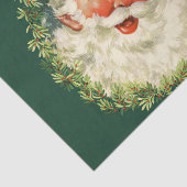 アイビーの枠の中の幸福なサンタクロースのクローズアップ 薄葉紙 (詳細)