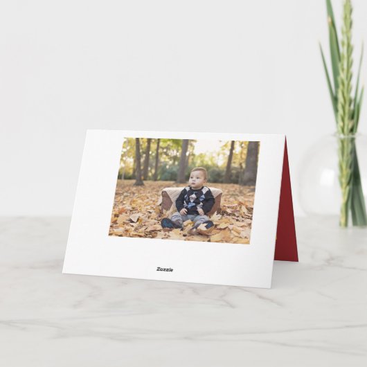 アイビーアンドベリー折り畳みホリデーフォトカード シーズンカード (裏面)