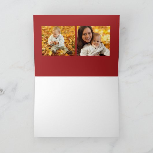 アイビーアンドベリー折り畳みホリデーフォトカード シーズンカード (内部)