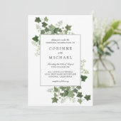 アイビーエレガント&ファーンウォーター結婚式招待状 招待状 (スタンド正面)