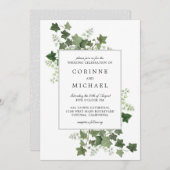 アイビーエレガント&ファーンウォーター結婚式招待状 招待状 (正面/裏面)