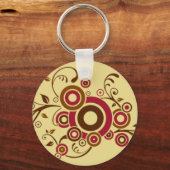 アイビースクロールボタンキーチェーン キーホルダー (正面)